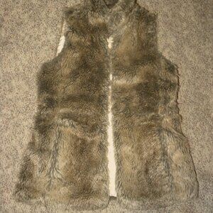 Women Size Small - Faux Fur Vest with Quilted Lining by Banana Republic